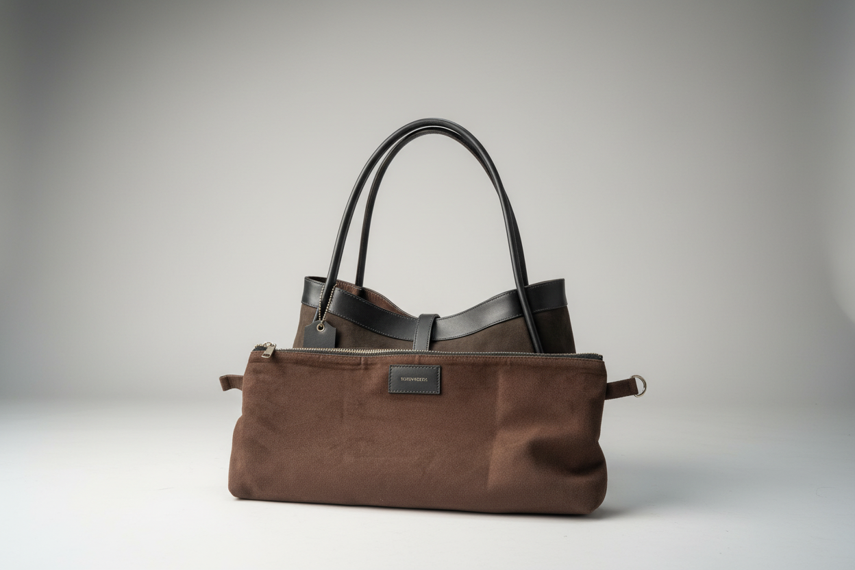Freya - Handcrafted Olive Suede Leather Tote with Brass Lock wishworthstudio