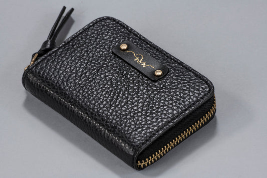 Two Button Wallet Black