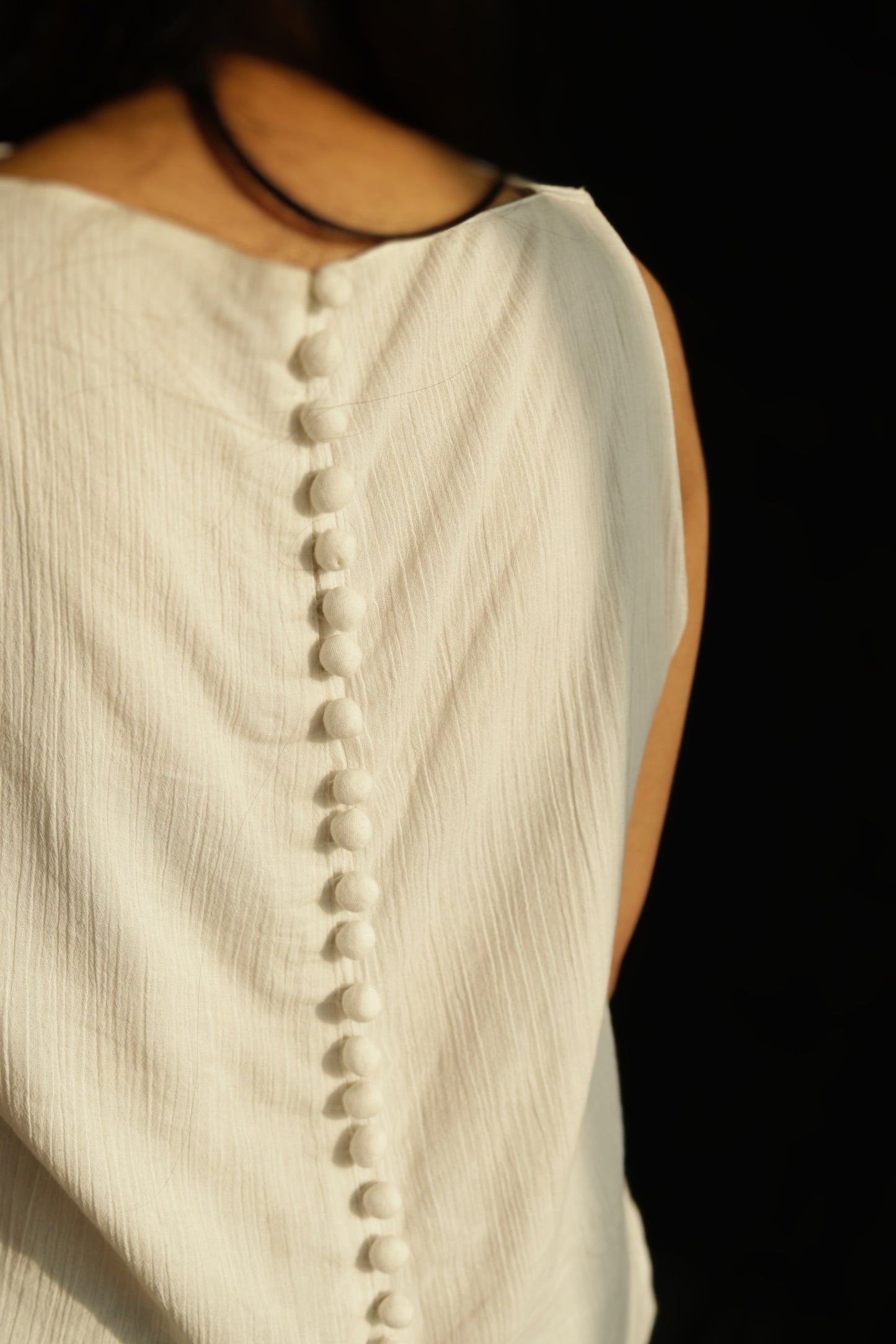 Kennedy Jumpsuit in Crinkled Cotton