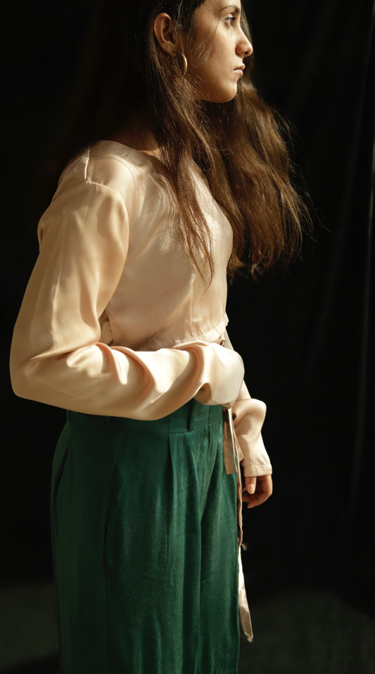 Satin Tie Top